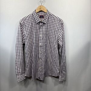 UNTUCKit Marc Plaid Button Up Shirt Men’s XL Blue Purple Wrinkle Free Cotton